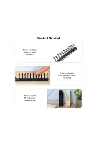 Shineyee İki İşlevli Katlanabilir Saç Tarzlayıcı Tırnaklı Saç Combı - Siyah, Taşınabilir Ve Dayanıklı