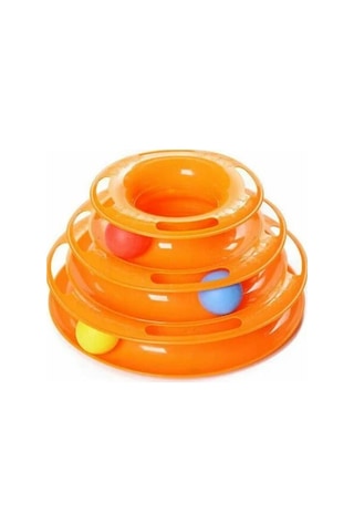 Tower of Tracks Yuvarlak Toplu Kedi Oyuncağı 13 x 26 CM