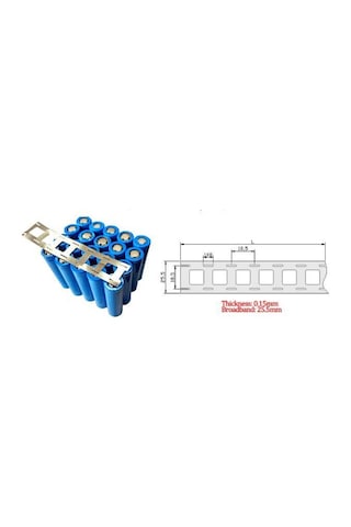 Elektronikport-Nikel Şerit 2P (1 Metre) Punto Punta 18650 Pil 25,5X18,5X0.15Mm