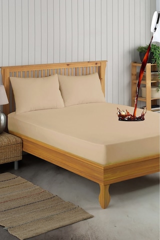 Formeya Set Kahverengi Mikro Fitted Sıvı Geçirmez  TekKişilik  Alez ve 2 Adet Yastık Alezi