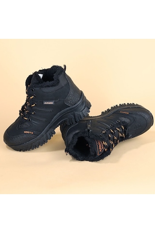 23 Outdoor Çocuk Bot Ayakkabı İçi Kürklü 26-35 Siyah