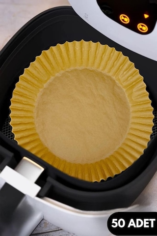 Digithome Airfryer 50 Adet Yanmaz Yapışmaz Pişirme Kağıdı Hava Fritözü Kalıbı 20 Cm Yuvarlak - Mıen-445