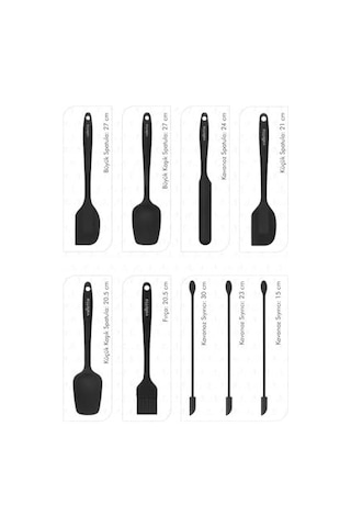 Vlt1170 Drongo 9'lu Spatula Set Siyah 0
