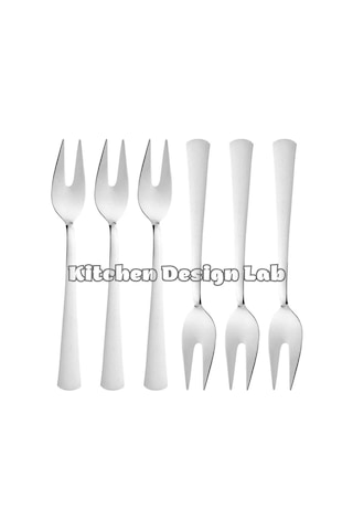 Limon Ve Fondü Çatalı Seti, Çelik, 11 Cm, Gümüş Metalik, 6 Parça Çok Renkli