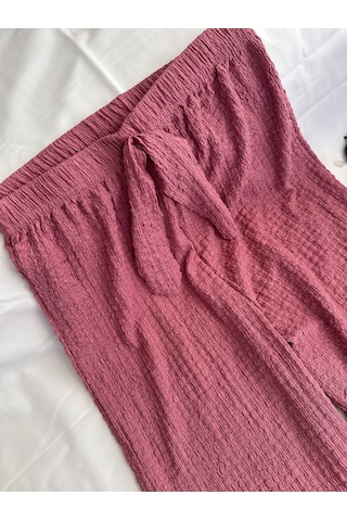 Intive Cool Comfort Waffle Kumaş Pamuklu Nefes Alabilir Basic Yaz Gül Kurusu