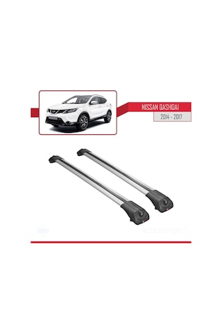 Nissan Qashqai 2014-2017 Arası İle Uyumlu Ace-1 Ara Atkı Tavan Barı Gri
