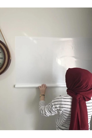 Tr 1 Şeffaf 1 Beyaz 60x100 Beyaz Tahta Statik Akıllı Kağıt Tahta Duvara,cama,tahtaya Uygulanır Şeffaf+beyaz Genel
