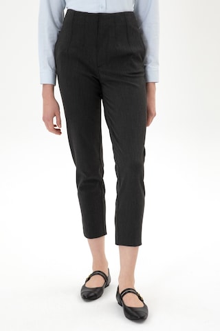 U.S. Polo Assn. Kadın Gri Carrot High Waist Fit Kanvas Pantolon 50318108-VR024