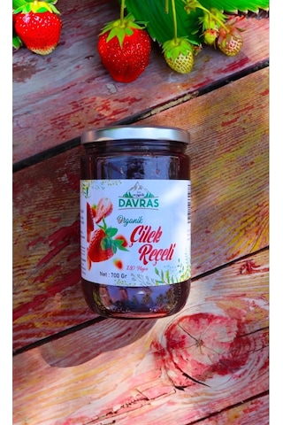 Davras Organik Çilek Reçeli 700 G