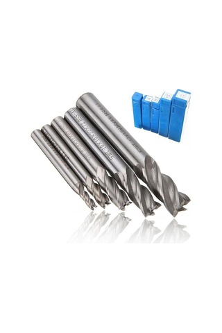 HSS Düz Shank 4 Flüt End Mill Kesici CNC Uç 10 lu Set 1.5mm-10mm