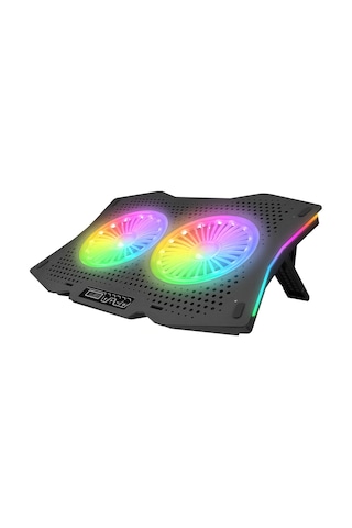 Rampage AD-RC9 Tornado 10" - 18" RGB Çift Fanlı Notebook Soğutucu