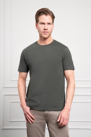 Haki Basic Düz %100 Pamuk Bisiklet Yaka Slim Fit Dar Kesim Kısa Kollu Tişört 99yc018001710 Haki
