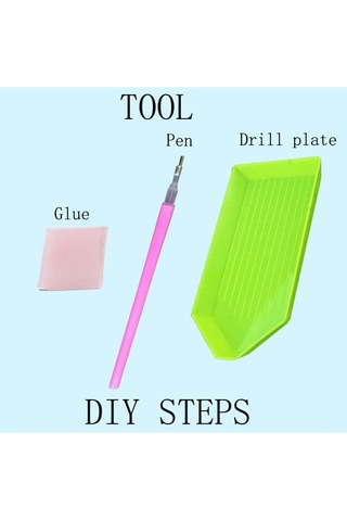 Singree Tam Taşlı Dıy El Sanatı Diamond Painting Seti - Kanvas, Reçine Taşlar, Araçlar Dahil 25x30cm, Çerçeve Yok