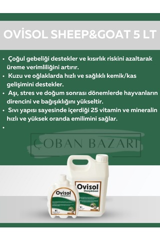 Royal İlaç Ovisol Sheep&goat Koyun Ve Keçi Yem Katkısı 5 Lt
