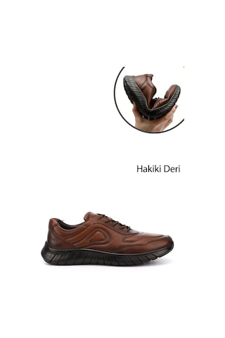 Gönderi(R) Erkek Taba Bağcıklı Hakiki Deri Comfort Sneaker Ddma73542604 Taba