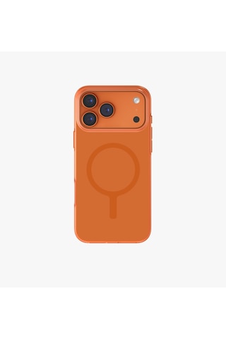 Apple Uyumlu iPhone 17 Pro Max Kılıf Clario Geri Dönüşüm Doğaya Duyarlı Materyal Çift Katman Magsafe Kapak Turuncu