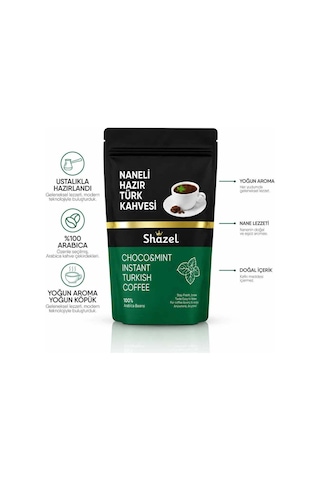 Shazel Naneli Hazır Türk Kahvesi Doypack 200 Gr 6 Adet Öğütülmüş