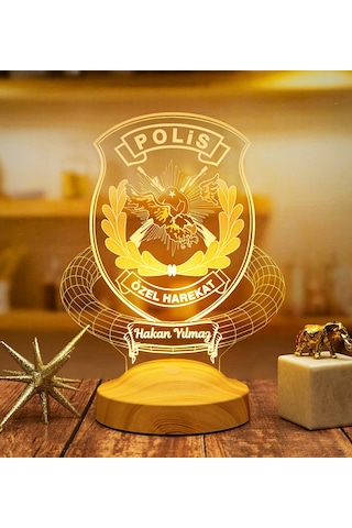 Polis Özel Harekat Kişiye Özel Özel Harekat Amblemli Led Lamba