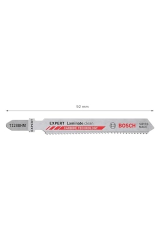 Professional 3x Expert 'laminate Clean' T 128 Bhm Dekupaj Testere Bıçakları Dolu Laminant Vinil, Pvc, Hpl Yüksek Basınçlı Laminant, Uzunluk 92 Mm, Aksesuar Dekupaj Testeresi