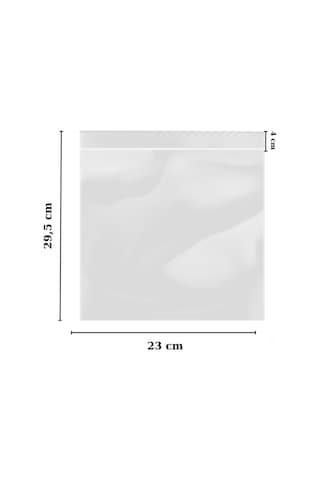 Kilitli Şeffaf Saklama Torbası Buzdolabı Gıda Çerez Bakliyat Kına Hediyelik Poşet 29,5x23 Cm 50 Adet