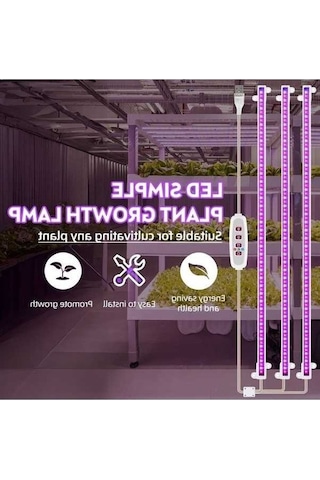 Besthome1 6.2w Led Bitki Büyüme Işık Şeritleri, 63+63 Led, 22.7 Lm, Kırmızı-mavi Işık