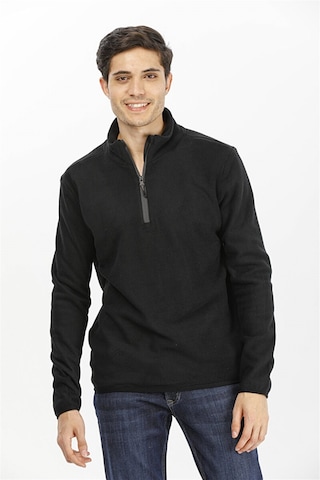 Exuma Yarım Fermuarlı Polar 2312001-black Siyah