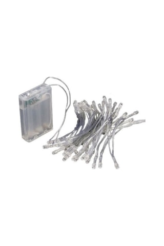 CajuArt 3 Metre 30 Led Şeffaf Kablo RGB Renkli Pilli Led Işık Süs