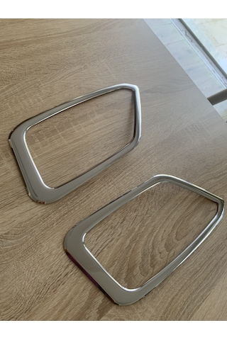 Egea Cross Sis Far Çerçevesi Krom 2 Parça Paslanmaz Çelik