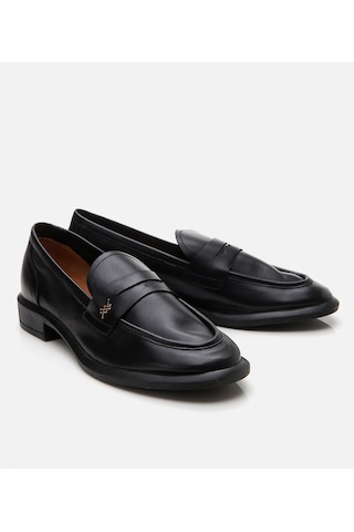 Hotiç Kadın Deri Siyah Esnek Tabanlı Klasik Loafer 01ayh306190a100 Siyah