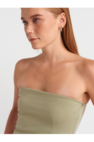 Dilvin 31860 Straplez Top-çağla Çağla