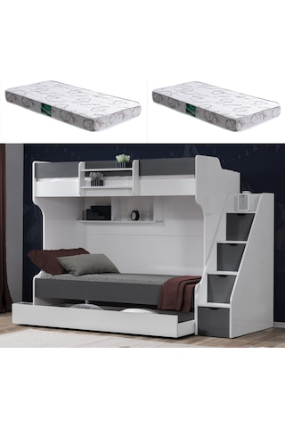 Ranza, Kardem Yavrulu Ranza - Antrasit 2 Adet Comfort Yatak 90 X 190 CM