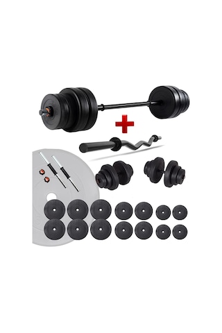 Spor 98 Kg Z Bar Halter Seti Ve Dambıl Seti Ağırlık Fitness Seti