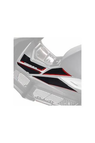 Gp Kompozit Honda Forza 250 2018-2025 Uyumlu Yan Alt Ayak Pad Siyah-kırmızı