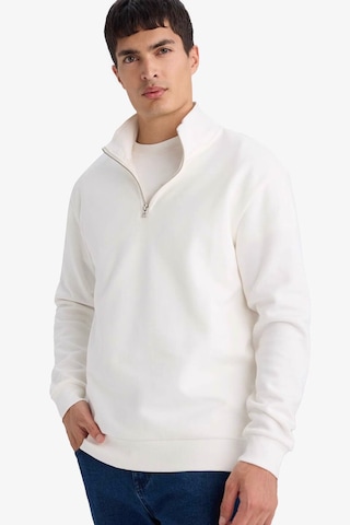 Defacto Dik Yaka Yarım Fermuarlı Sweatshirt F9323ax26spwt32 Beyaz-wt32