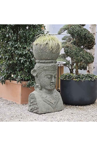 Dewi Oyma Taş Saksı Gri