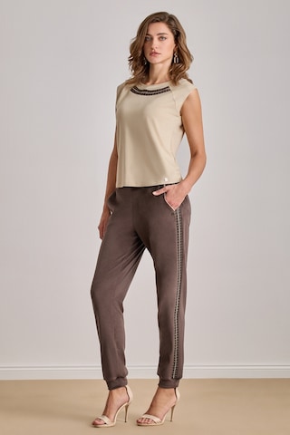 Günlük Giyim Bej Viskon Bluz Bej