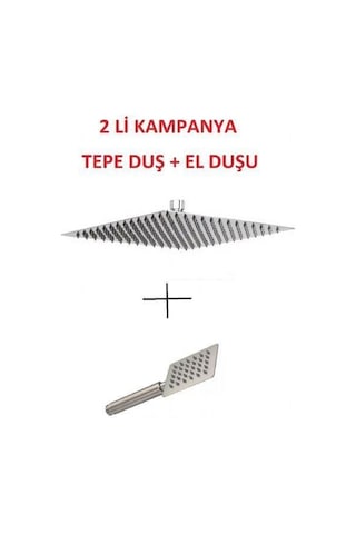 Kireç Kırıcılı Kare 304 Kalite Paslanmaz Krom Düz Duş Başlığı Tepe Duş Başlığı El Duşu Diğer