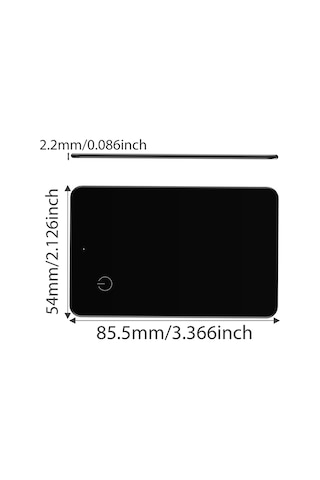 Micflip P045 Suya Dayanıklı AppleiOs UyumluVe Android Uyumlu Wireless Özellikli Akıllı Takip Kartı Siyah