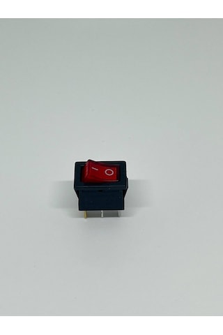 12v Kırmızı Ledli 1-0 Mini Dikdörtgen Anahtar Rocker Switch 1-0