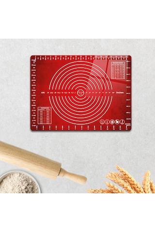 Cam Hamur Açma Matı Kırmızı Doku 30cm X 40cm