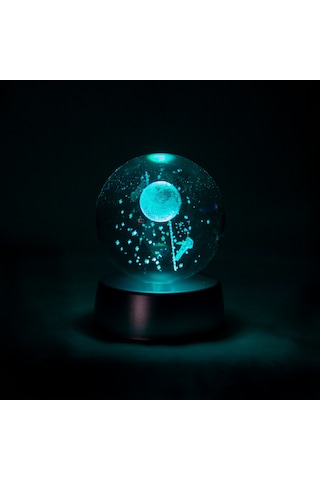 Cam Küre Işıklı Renk Değiştiren Küre Aya Çıkan Astronot