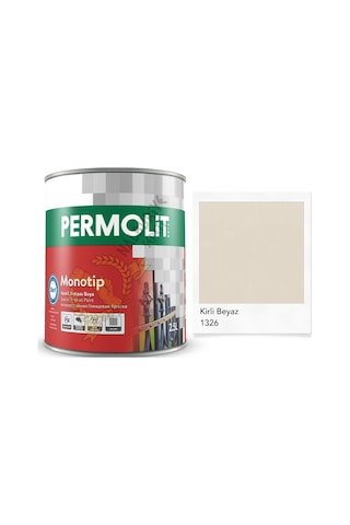Permolit Monotip Astarlı Antipas Boya Kirli Beyaz 0.75 Lt.