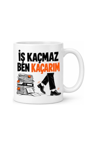 Agc Uygun Sepet İş Beklesin Tasarımlı Porselen Kupa - Model 766 Agc