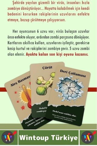Yeni Sezon Eğlenceli Arkadaş Ortamı Aile Şans Komedi Strateji Beceri Geliştiren Oyun Virüs 80 Kart