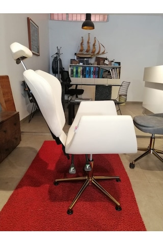 Gold Ayaklı Kuaför Kaş ve Makyaj Koltuğu