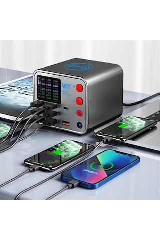 Ma Ant Dianba No.1 8-Port PD + QC3.0 Akıllı Hızlı Kablosuz Şarj ve Güç Kaynağı