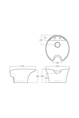 Seramik Kuaför Lavabosu 57 Cm Dış Altın İç Siyah Bayan Oval Yıkama Başlığı Altın
