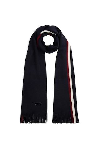 Tommy Hilfiger Rubberised Logo Beanie And Scarf Gift Set Lacivert Erkek Atkı Bere Seti