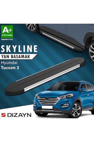 S-dizayn Hyundai Tucson 3 Skyline Krom Yan Basamak 173 Cm 2015-2020 A+ Kalite