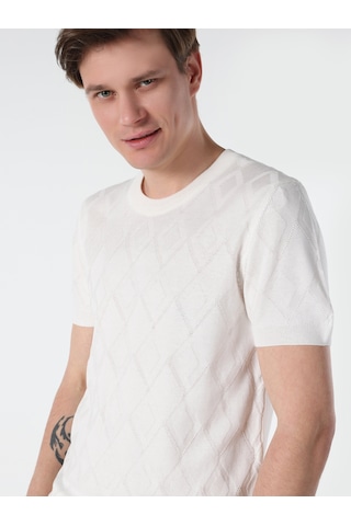 Colin's Regular Fit Bisiklet Yaka Beyaz Erkek Kazak CL1064502_Q1.V1_OFW